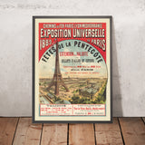 Affiche de voyage Paris : Exposition Universelle par M. Stéphane, 1889 
