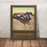 Reiseplakat Berner Oberland: Jungfraubahn von Emil Cardinaux, 1910 