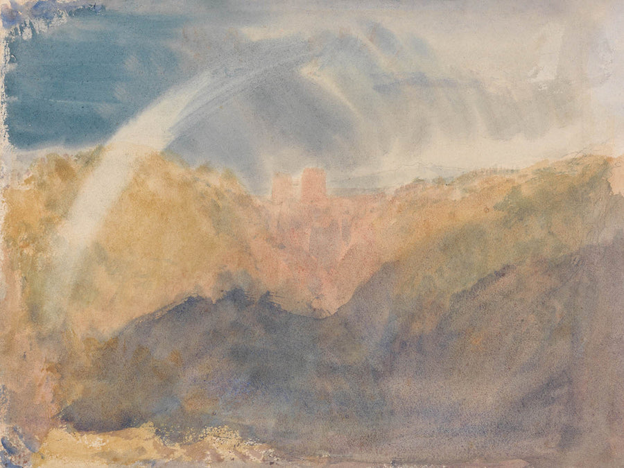 Castello di Crichton (Paesaggio montano con un arcobaleno) di Turner, 1818 