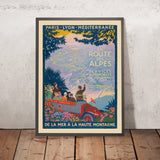 French Alps Travel Poster: La Route des Alpes by Roger Broders, 1920