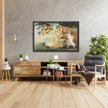 Ein gerahmtes Bild von Die Geburt der Venus von Sandro Botticelli