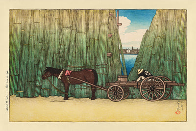 River Bank, Komagata by Hasui Kawase 1935