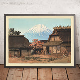 Autumn at Hirano with Mt. Fuji by Hasui Kawase, 1935