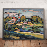 Akhtyrka. Landscape with Red Church by Wassily Kandinsky, 1917