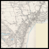 Personalisierte alte Karte von Kirkcaldy 