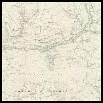 Un antiguo mapa del Ordnance Survey de Pontyclun