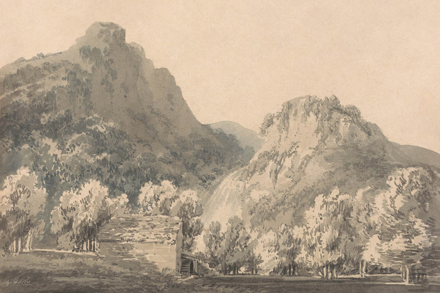 Cascade de Lodore, Cumberland par Turner, 1800 