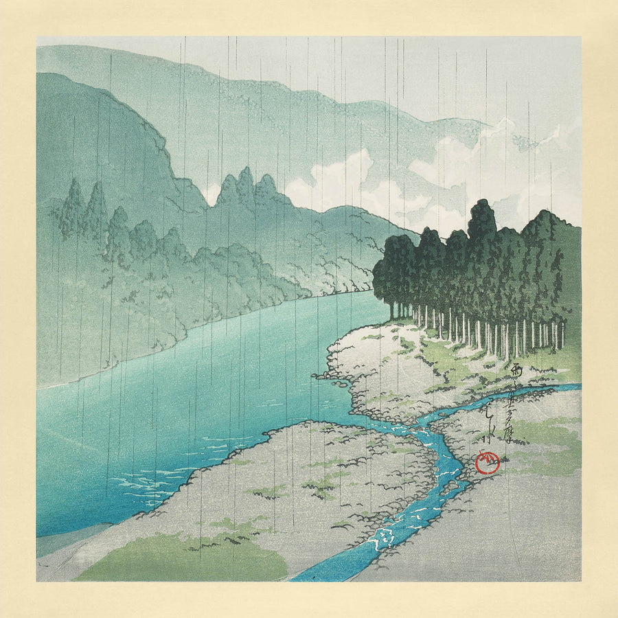 Okutama im Regen von Hasui Kawase, 1935 