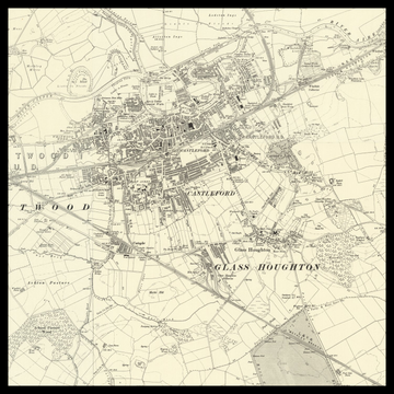 Un antiguo mapa del Ordnance Survey de Castleford