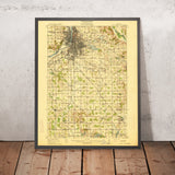 Old Map of Grand Rapids, Michigan by USGS, 1914 – Wyoming, Kentwood & Grand River