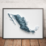 Mapa topográfico en relieve 3D de México 