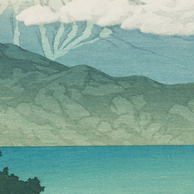 Mt. Fuji and Blue Lake from Satta Pass by Hasui Kawase, 1935