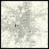 Carte ancienne personnalisée de York 