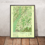 Old Map of Beacon, New York by USGS, 1947 – Wappingers Falls, Hudson River & Fishkill Creek