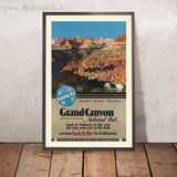 Reiseposter zum Grand-Canyon-Nationalpark: Das landschaftliche Wunder der Erde von der Santa Fe Railway 