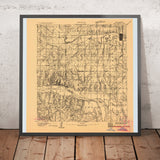 Old Map of Oklahoma City, Oklahoma by USGS, 1893 – Norman, El Reno & Canadian River
