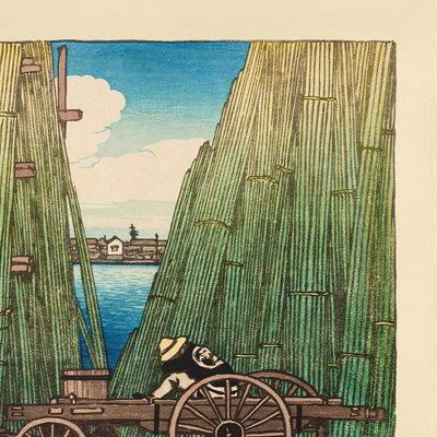 River Bank, Komagata by Hasui Kawase 1935