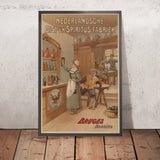 Nederlandsche Gist-en Spiritus Fabriek Vintage Genever Poster, 1895