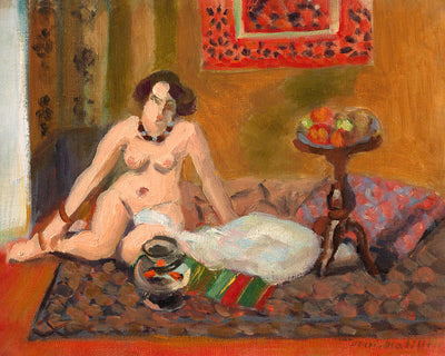 Nu accroupido cerca de un acuario (Crouching nude near an aquarium) de Henri Matisse, 1921 