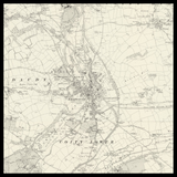 Mapa antiguo personalizado de Bridgend 
