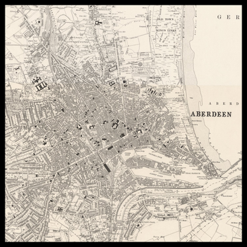 An old Ordnance Survey map of Aberdeen