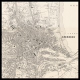 Mappa antica personalizzata di Aberdeen 