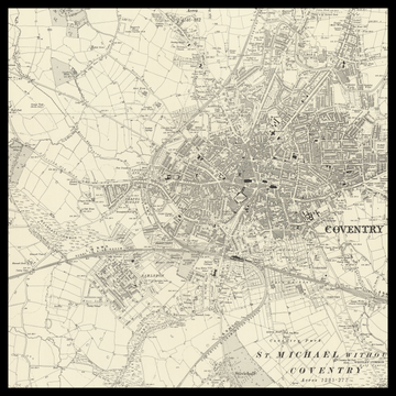 An old Ordnance Survey map of Coventry