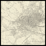 Personalised Old Map of Coventry