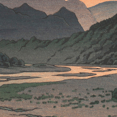 Soirée à Minano, Chichibu par Hasui Kawase, 1935 