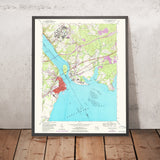 Old Map of Havre de Grace, Maryland by USGS, 1953 – Susquehanna River & Chesapeake Bay
