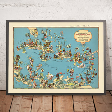 Mappa Pittorica dei Caraibi e dell&