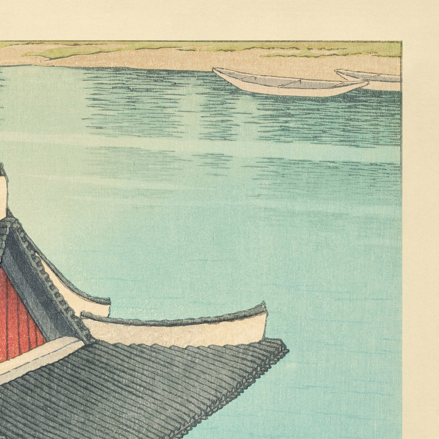 Frühling am Pubyong-Pavillon in Pjöngjang, Korea von Hasui Kawase 1939 