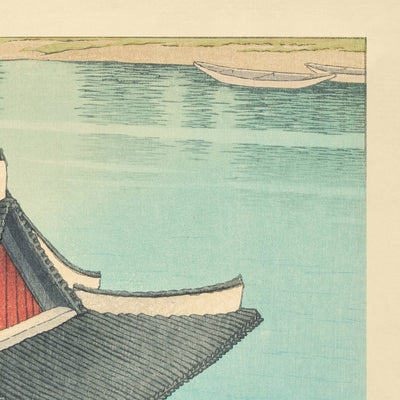 Frühling am Pubyong-Pavillon in Pjöngjang, Korea von Hasui Kawase 1939 