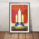 Chicago-Reiseposter: Weltausstellung — A Century of Progress von Weimer Pursell, 1933 