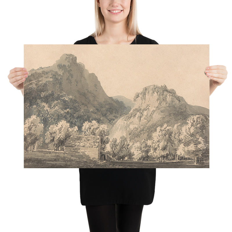 Cascade de Lodore, Cumberland par Turner, 1800 