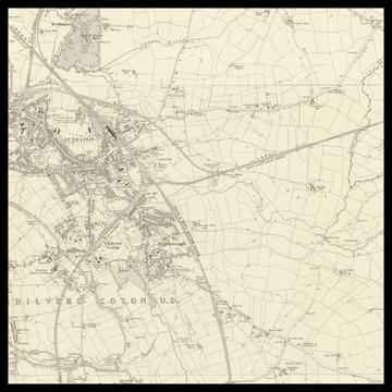 Eine alte Ordnance-Survey-Karte von Hinckley