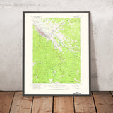 Old Map of Ashland, Oregon by USGS, 1954 – Talent, Siskiyou Mountains & Bear Creek