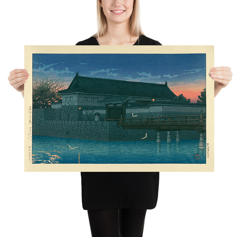 Hirakawa Gateway par Hasui Kawase, 1935 