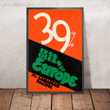 Poster di viaggio della Canadian Pacific: "39% di oceano in meno verso l'Europa" 