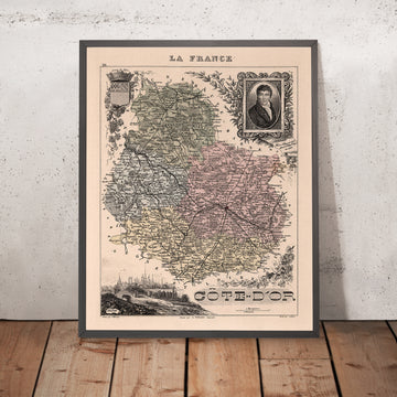 Antica mappa della Côte-d&