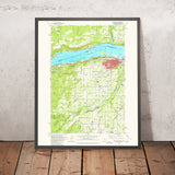 Old Map of Hood River, Oregon by USGS, 1979 – Columbia River & Mount Adams