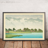 Lago Kizaki in Shinshu di Hasui Kawase 1935 