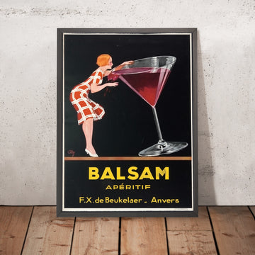 A framed image of Balsam Vintage Aperitif Poster, 1925