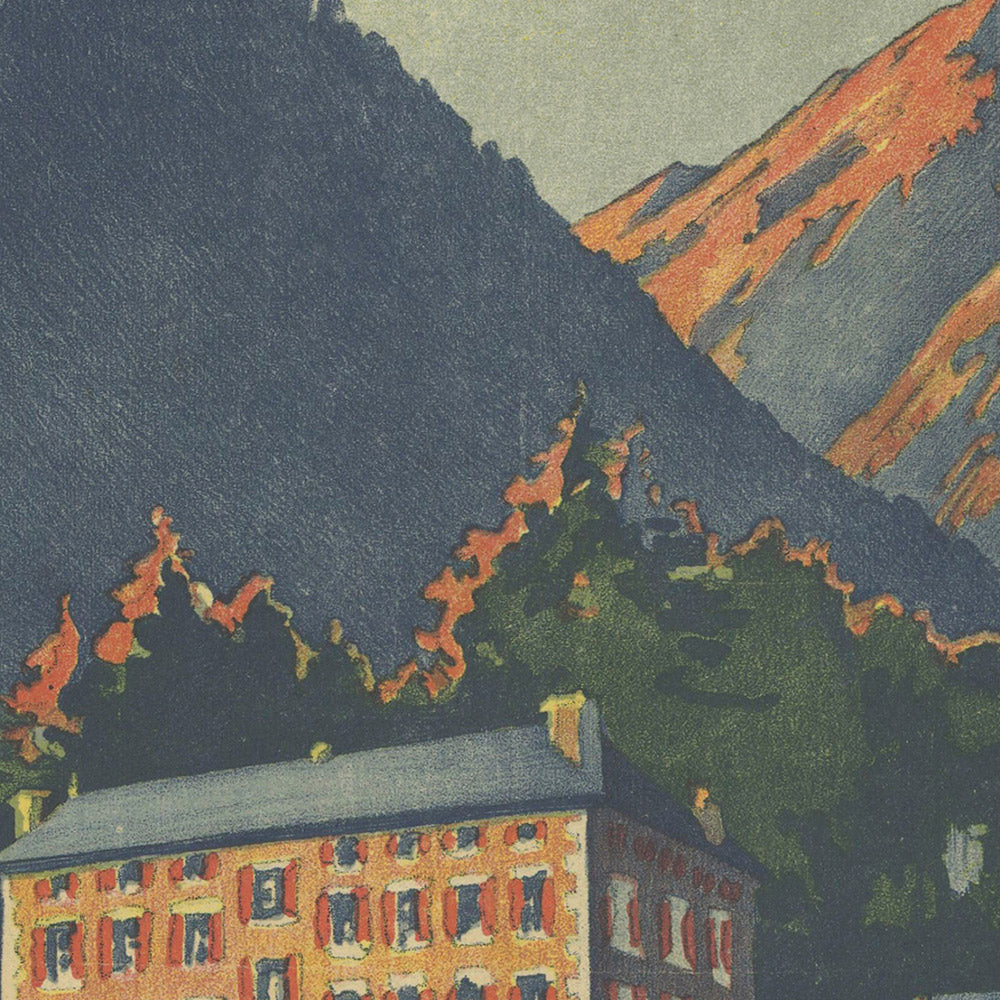 Saint-Christau Travel Poster: Chemins de fer d’Orléans et du Midi by H. Poublan