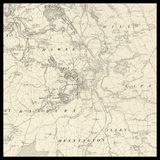 Carte ancienne personnalisée d'Oldbury 