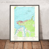 Old Map of Astoria, Oregon by USGS, 1949 – Columbia River, Fort Clatsop & Cape Disappointment