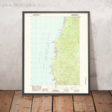 Map of Depoe Bay, Oregon by USGS, 1984 – Lincoln Beach, D River & Oregon Islands NWR