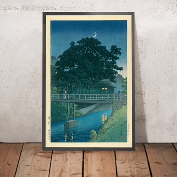 Une image encadrée du pont Takinogawa par Hasui Kawase, 1935