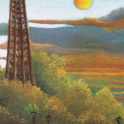 El Sena y la Torre Eiffel al atardecer de Henri Rousseau, 1910 