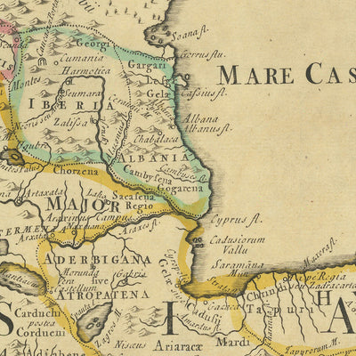 Alte Karte des östlichen oder byzantinischen Römischen Reiches von Senex, 1714: Konstantinopel, Armenien, Handelsrouten, Sassanidisches Reich, Anatolien 